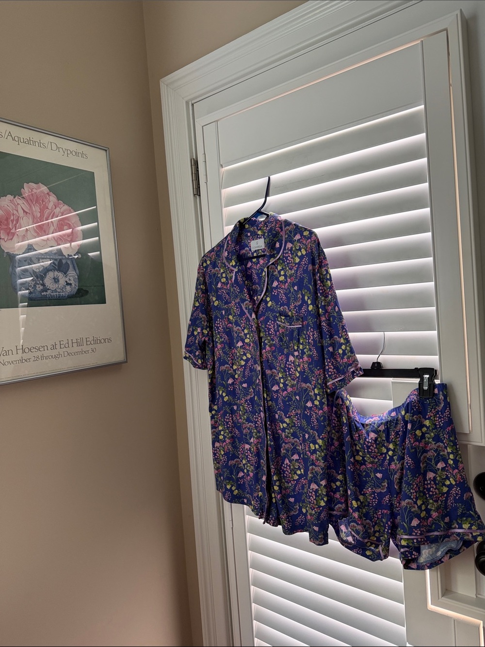 Cosabella Purple Floral Short-Sleeve Pajama Set